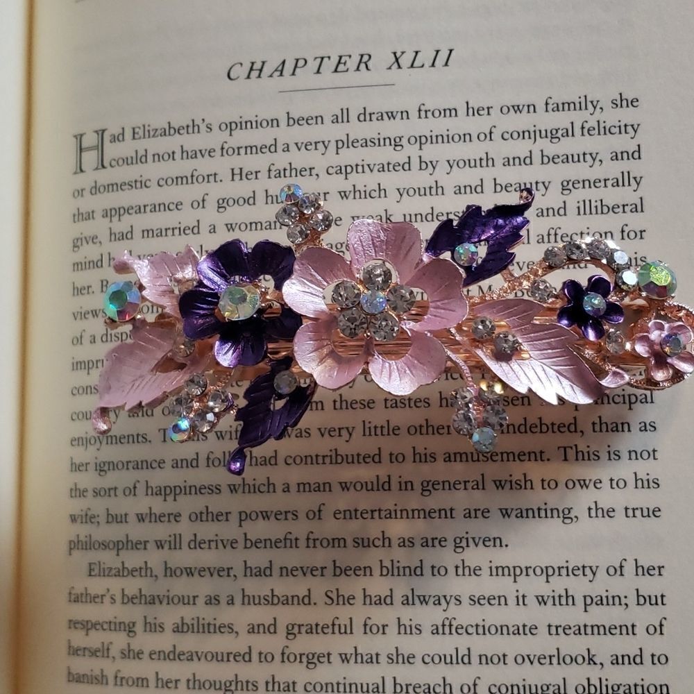 Pink and Purple Floral Hair Clip